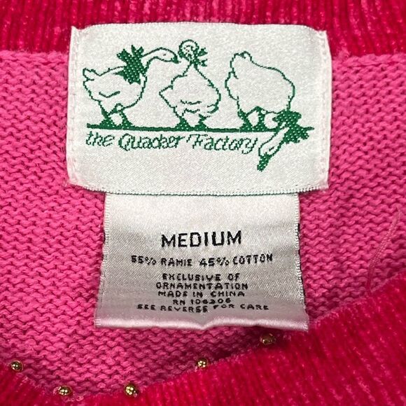 Vintage The Quacker Factory Raime Sequin Snowman Sweater Women’s Medium - Picture 2 of 7
